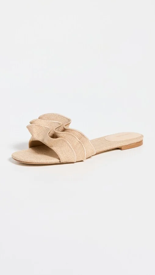 Larroude Ivy Ruffle Sandals - Image 2
