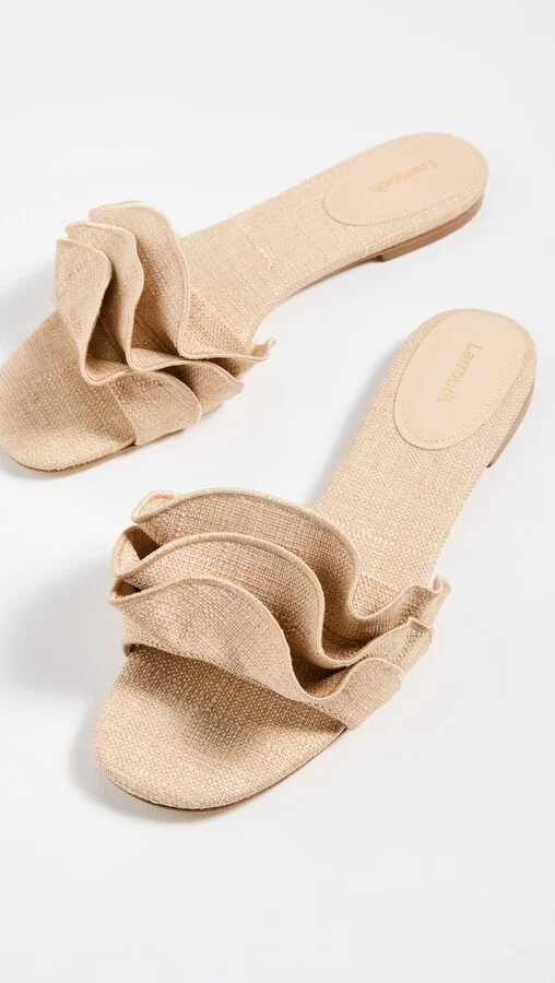 Larroude Ivy Ruffle Sandals - Image 3