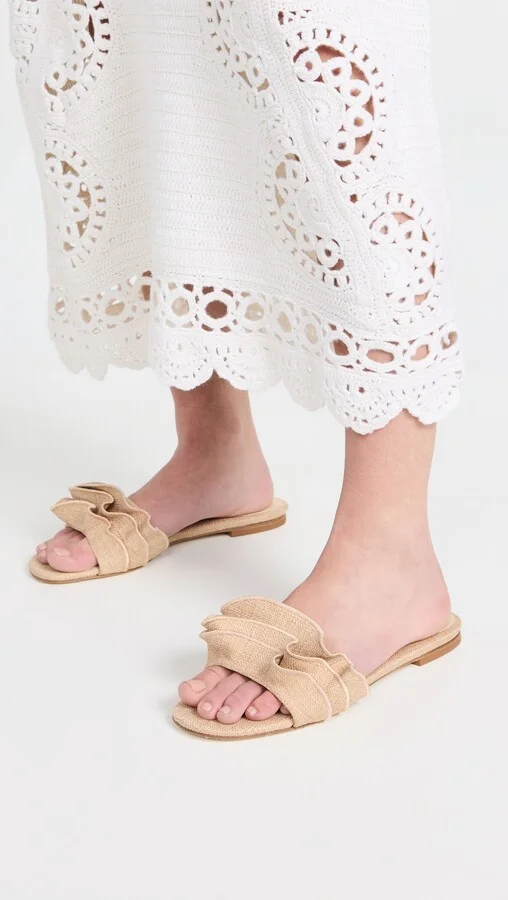 Larroude Ivy Ruffle Sandals - Image 5