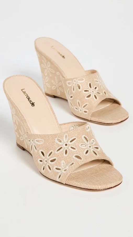 Larroude Jackie Wedge Sandals - Image 2