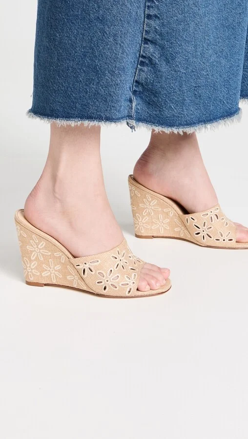 Larroude Jackie Wedge Sandals - Image 4