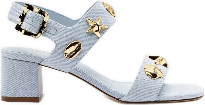 Larroude Madison Denim Sandal - Image 2