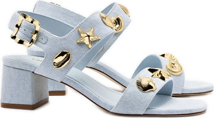 Larroude Madison Denim Sandal