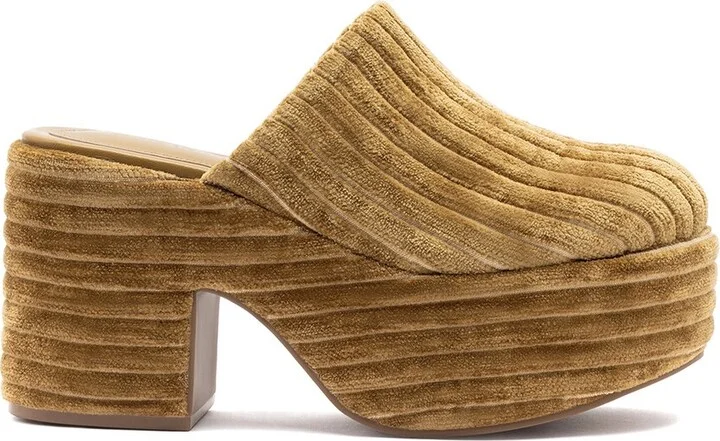 Larroudé Miso Velvet Platform Clog