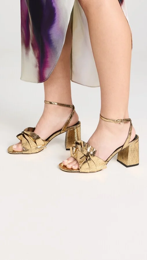 Larroude Selena Ruffle Sandals - Image 3