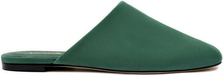 Larroudé Venice Leather Flat With Pouch - Image 2