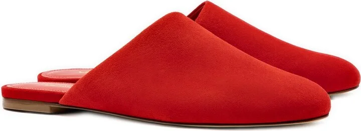 Larroudé Venice Leather Flat with Pouch