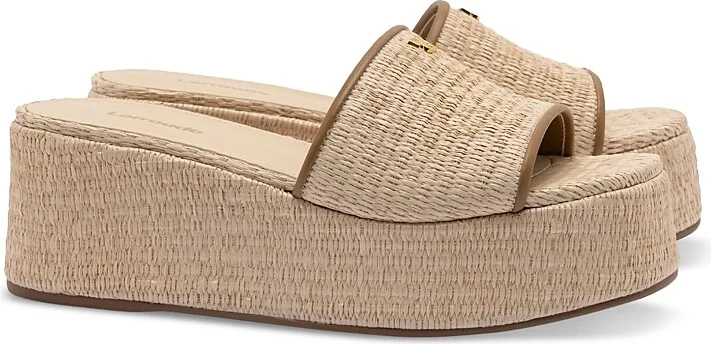 Larroude Women's Alex Woven Espadrille Platform Sandals