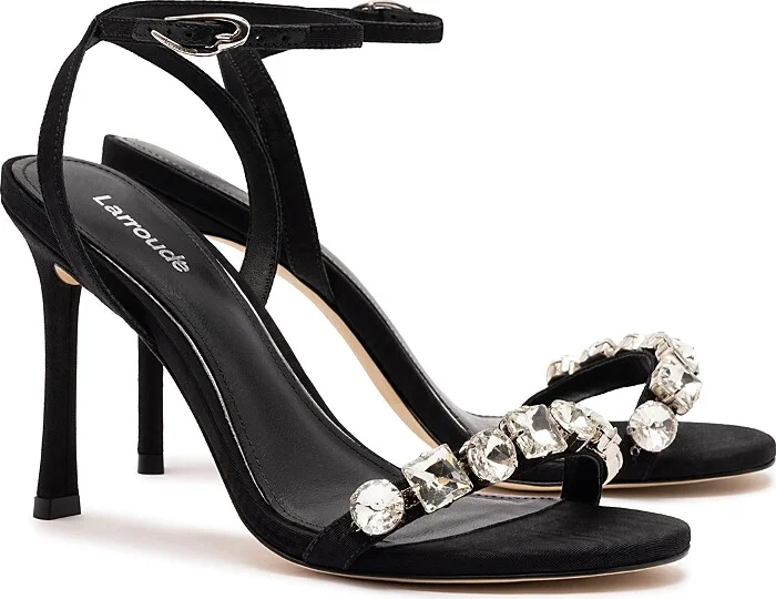 Larroude Women's Calypso Embellished High Heel Sandals