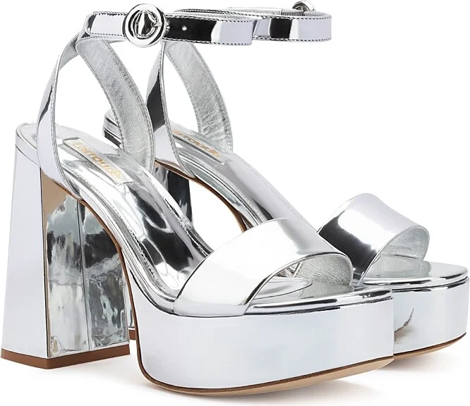Larroude Women's Dolly Ankle Strap Platform High Heel Sandals