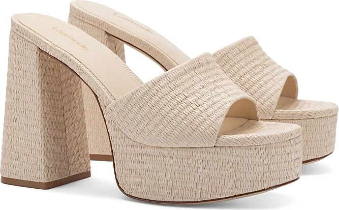 Larroude Women's Dolly Slip On Platform High Heel Sandals