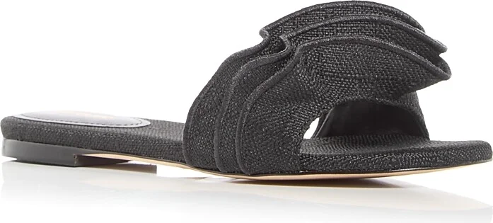 Larroude Women's Ivy Ruffle Slide Sandals
