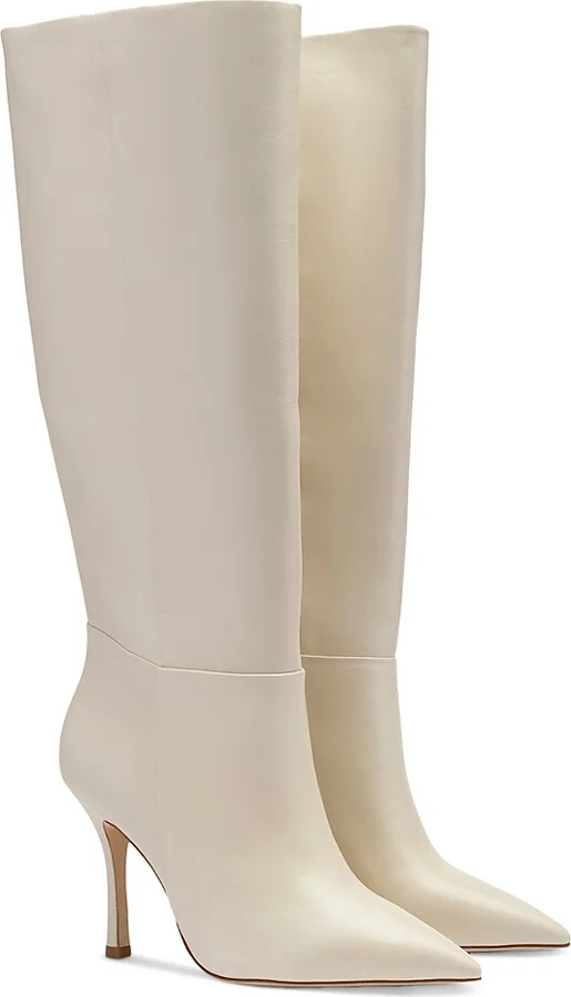 Larroude Women's Kate Pointed Toe Tall High Heel Boots
