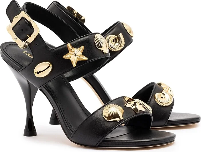 Larroude Women's Madison Studded High Heel Sandals