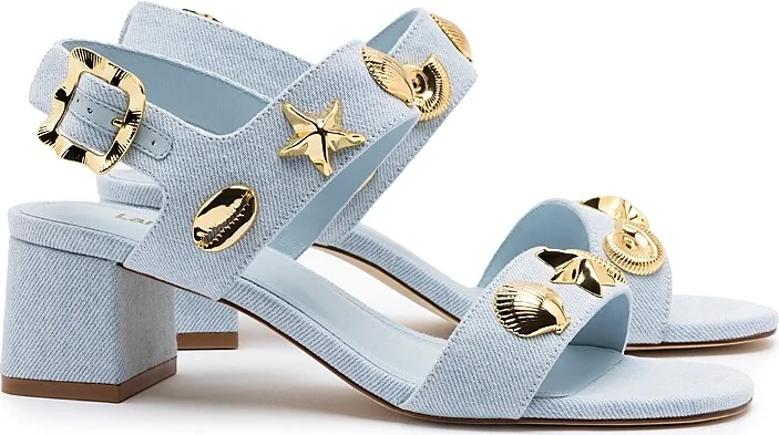 Larroude Women's Madison Studded Strappy Sandals