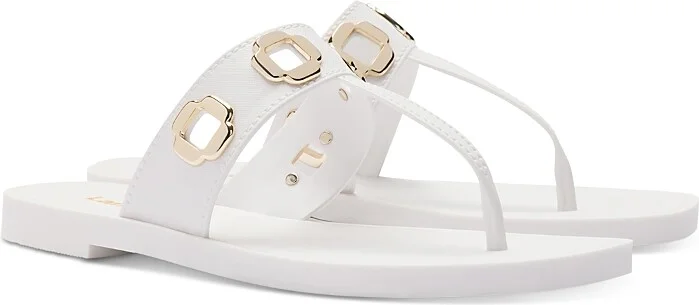 Larroude Women's Milan Grommet Thong Sandals