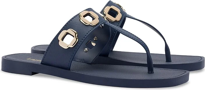 Larroude Women's Milan Grommet Thong Sandals