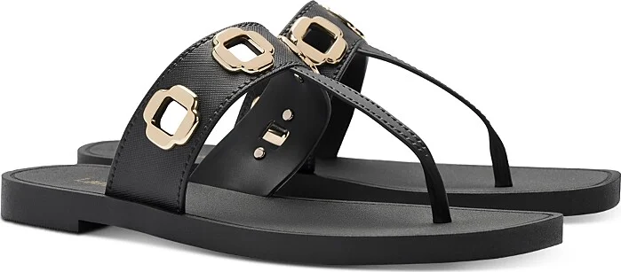 Larroude Women's Milan Grommet Thong Sandals