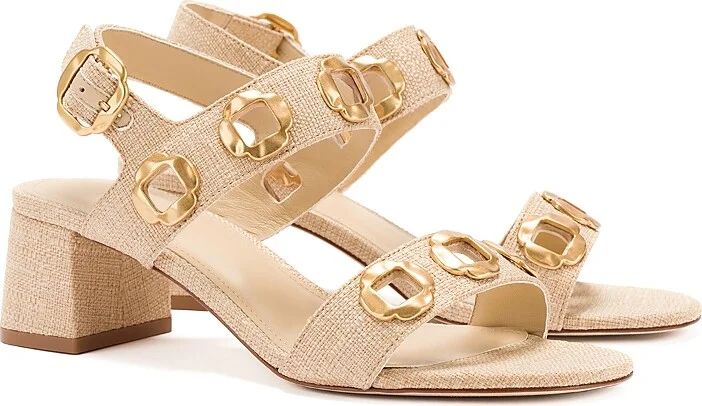 Larroude Women's Milan Hardware Strappy High Heel Sandals