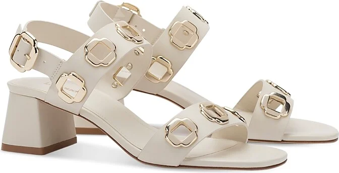 Larroude Women's Milan Hardware Strappy High Heel Sandals