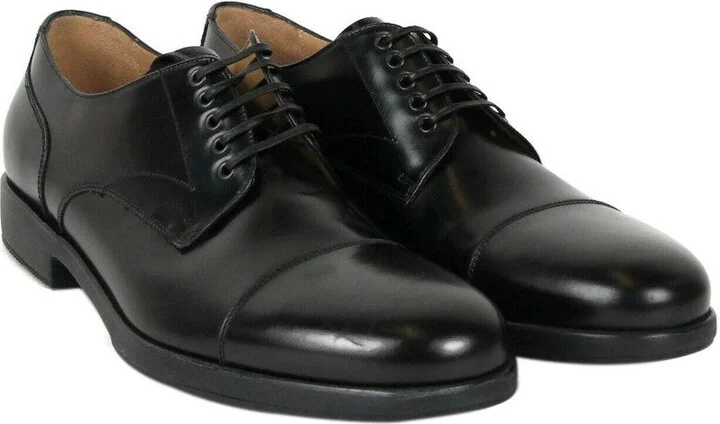 Larry Black Leather Oxford Dress Shoes - Image 4