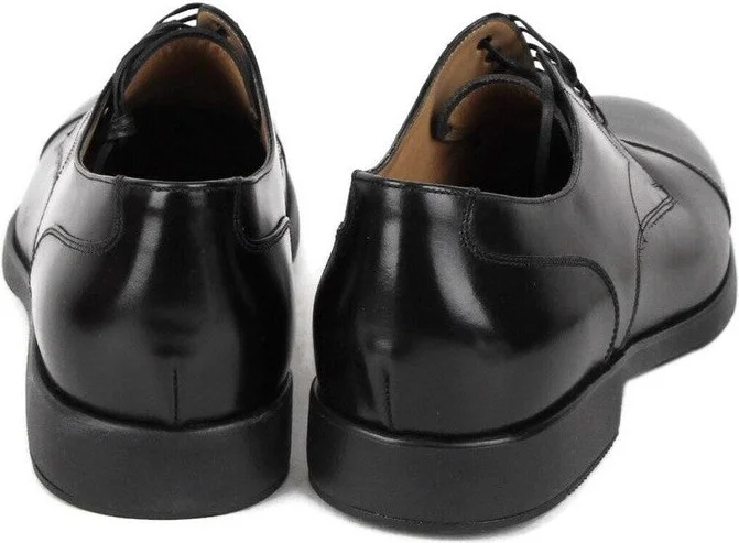 Larry Black Leather Oxford Dress Shoes - Image 5