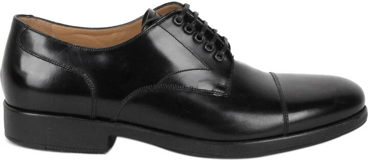 Larry Black Leather Oxford Dress Shoes - Image 6