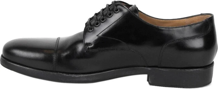 Larry Black Leather Oxford Dress Shoes - Image 7
