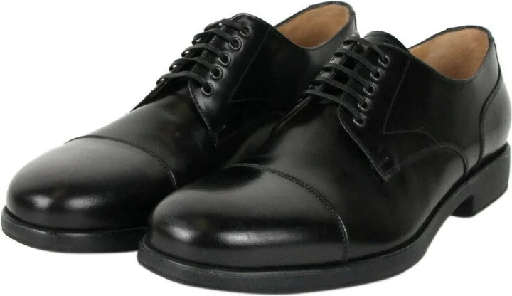 Larry Black Leather Oxford Dress Shoes - Image 11