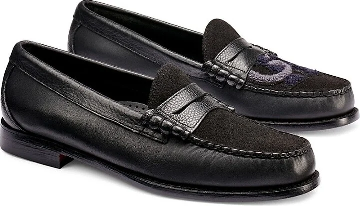 Larson Letterman Leather & Suede Penny Loafers - Image 3
