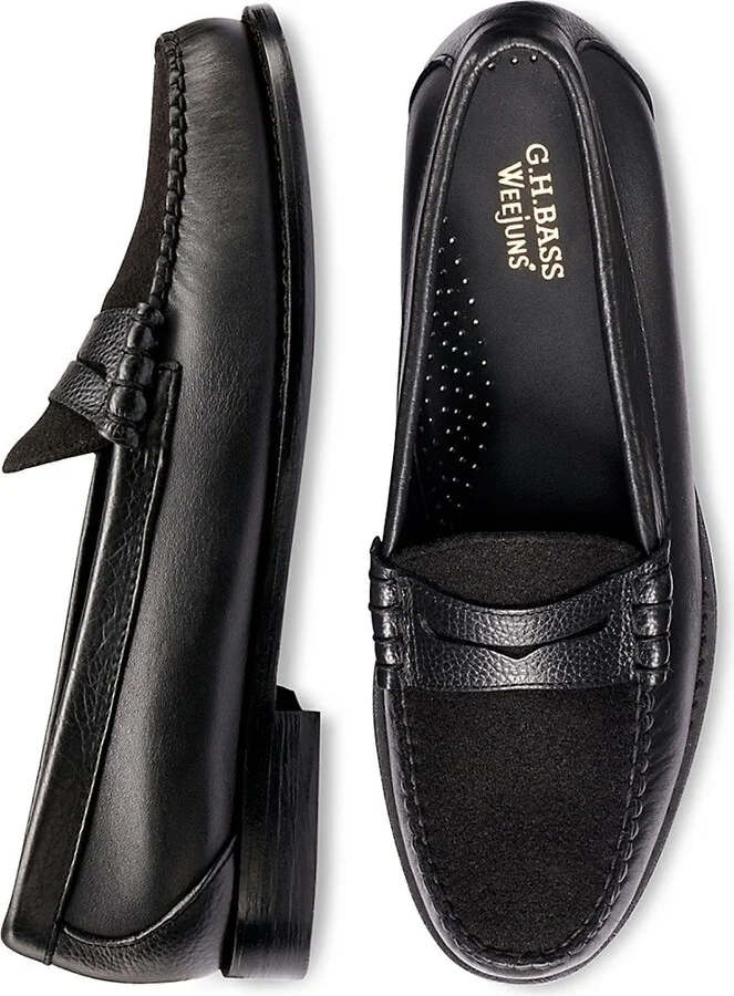 Larson Letterman Leather & Suede Penny Loafers - Image 4