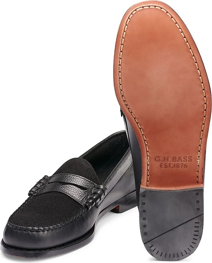 Larson Letterman Leather & Suede Penny Loafers - Image 5