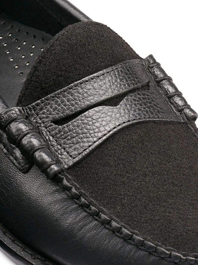 Larson Letterman Leather & Suede Penny Loafers - Image 8