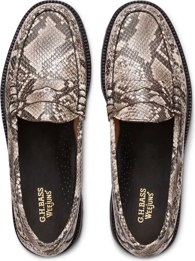 Larson Snakeskin Embossed Penny Loafer - Image 3