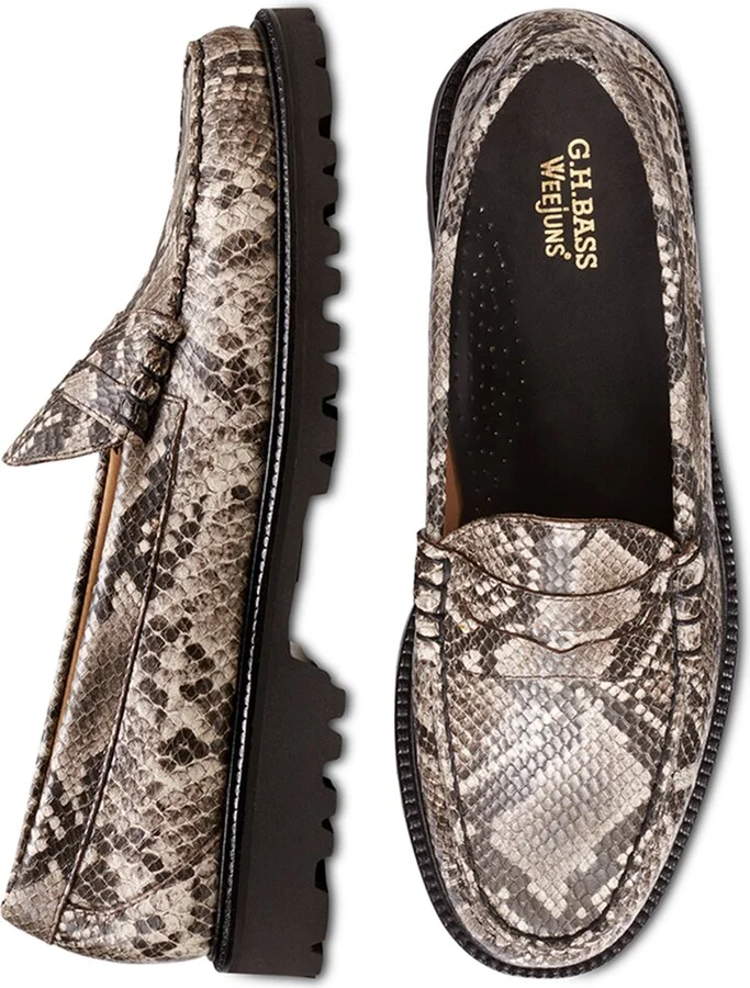 Larson Snakeskin Embossed Penny Loafer - Image 8