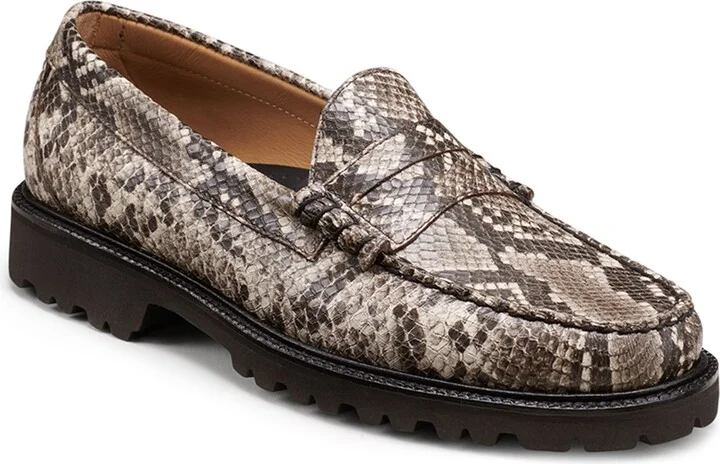 Larson Snakeskin Embossed Penny Loafer