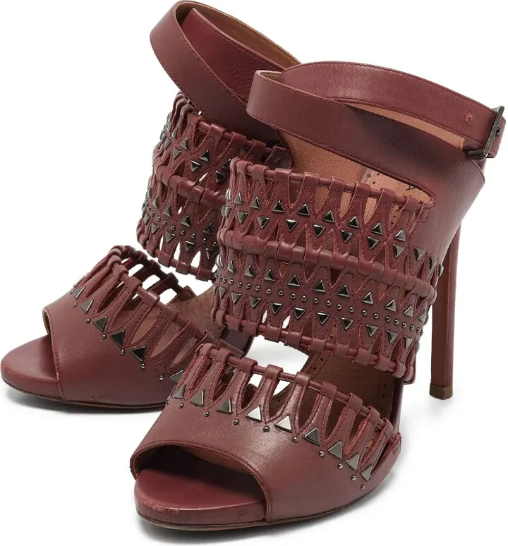 Laser-Cut Ankle Strap Sandals - Image 4