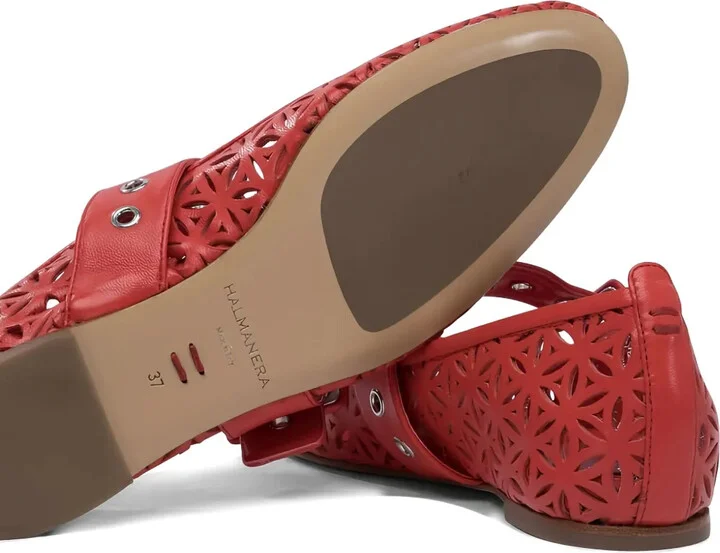Laser-Cut Buckle Ballet Flats - Image 4