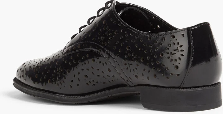 Laser-cut glossed-leather brogues - Image 3