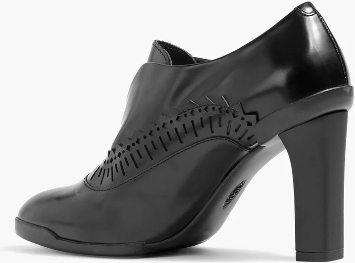 Laser-cut leather ankle boots - Image 3
