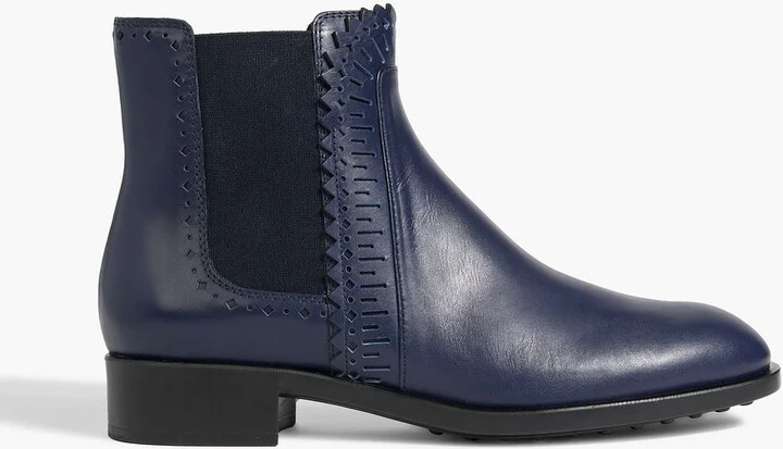 Laser-cut leather Chelsea boots