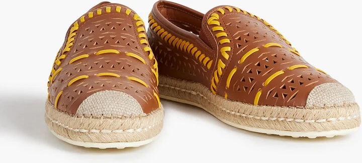Laser-cut leather espadrilles - Image 2