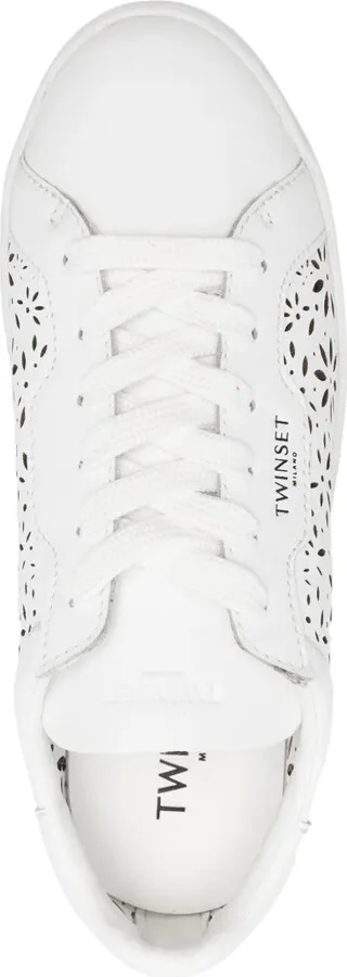 Laser-Cut Leather Sneakers - Image 4