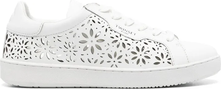 Laser-Cut Leather Sneakers