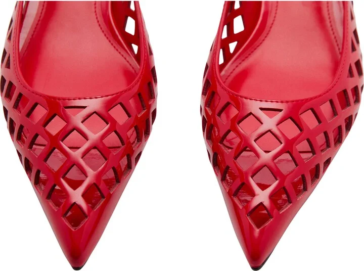 Laser Cut Pointed Toe Slingback Pump - Image 9