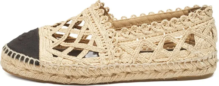 Laser-Cut Raffia Espadrilles
