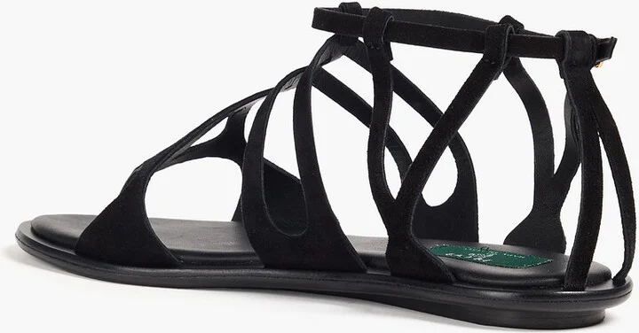 Laser-cut suede sandals - Image 3