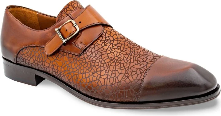 Laser Patina Monk Strap Loafer