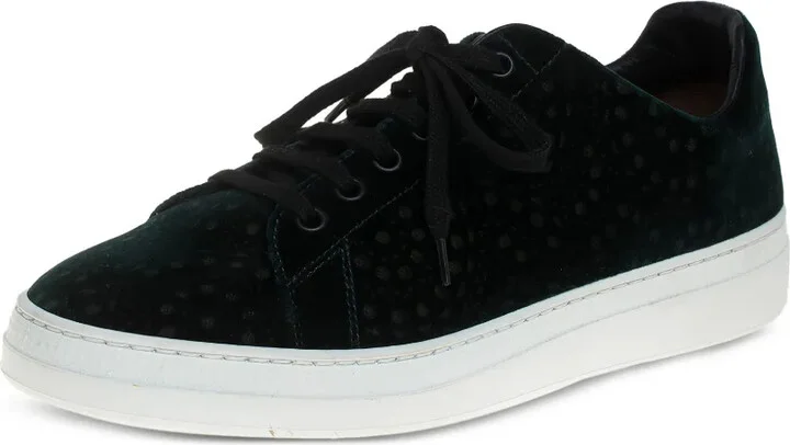 Laser-Print Velvet Sneakers - Image 2