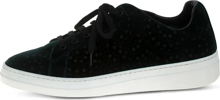 Laser-Print Velvet Sneakers